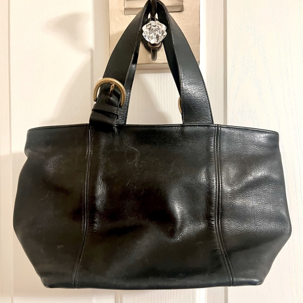 COACH (Black Leather) SOHO Waverly VINTAGE Tote (J4C-4133 Bag)  **Elegant